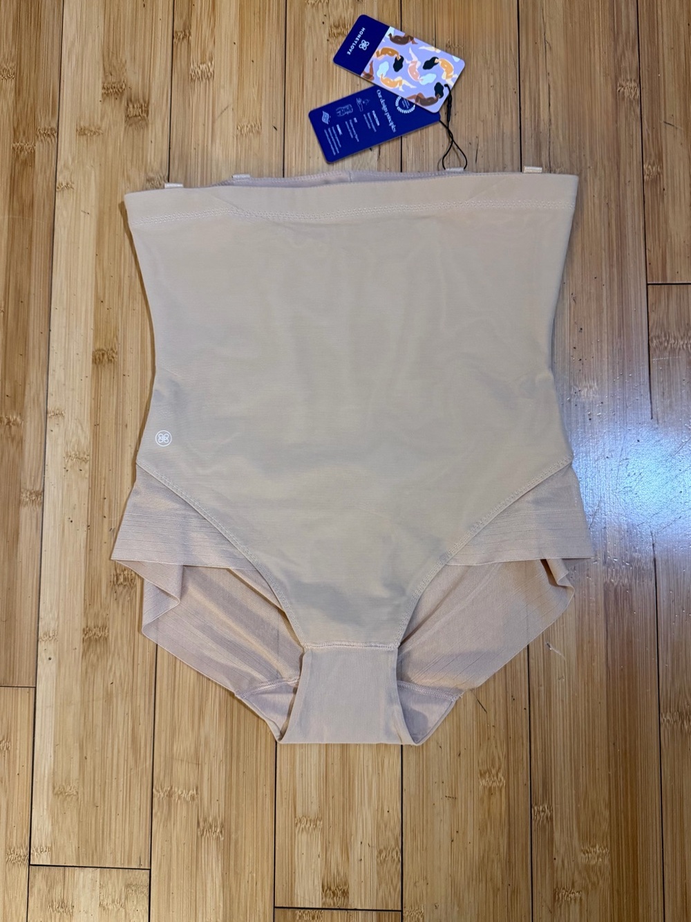 NWT HoneyLove Super Power High Waist Compression Briefs in Sand / Nude Size L - Picture 3 of 11
